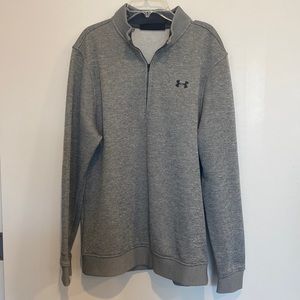 Grey Under Armour Quarter Zip Sweatshirt Size Medium